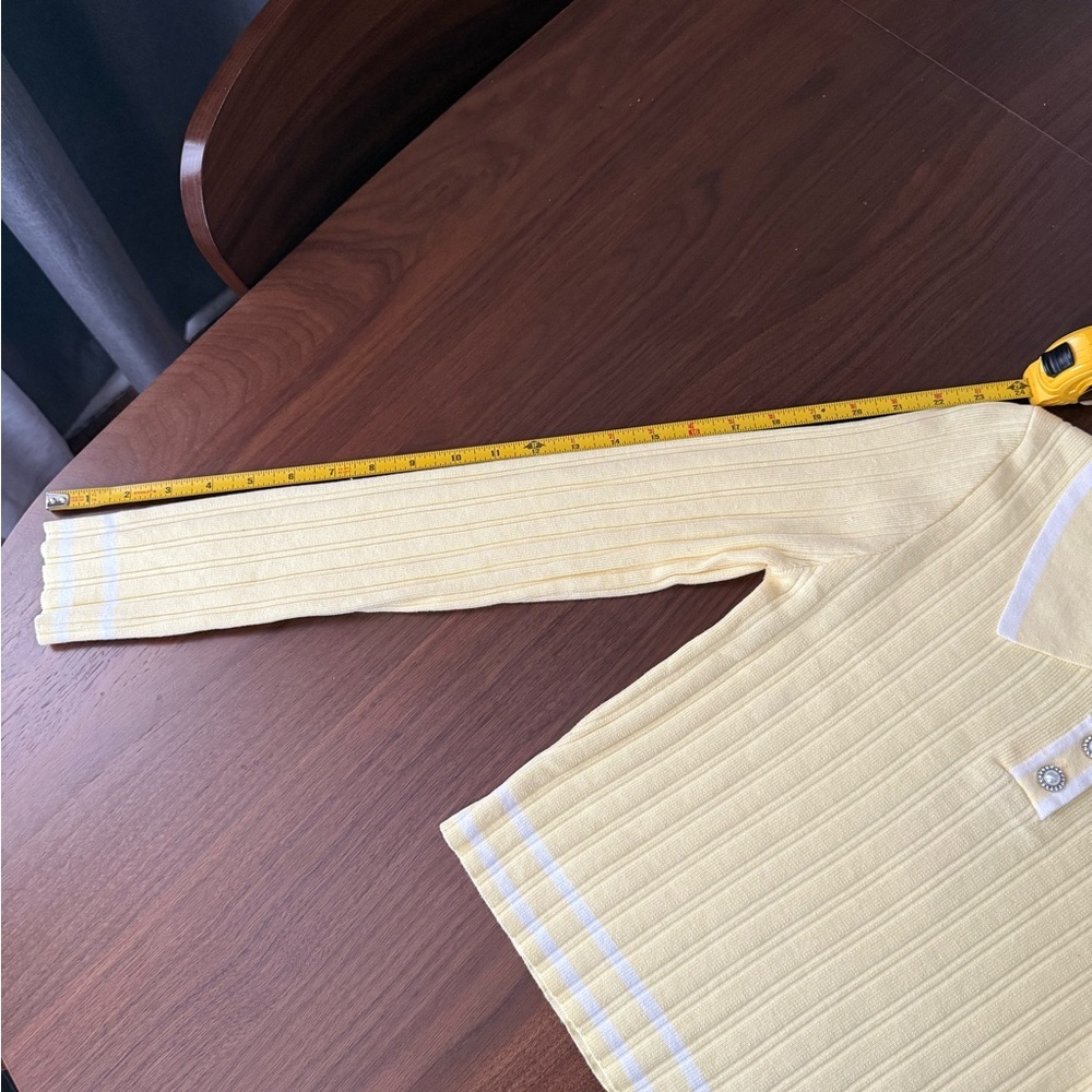 Yellow Ralph Lauren Inspired Rib Knit Sweater - Picture 8 of 11